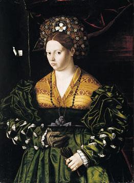 BARTOLOMEO VENETO Portrait of a Lady in a Green Dress oil painting image